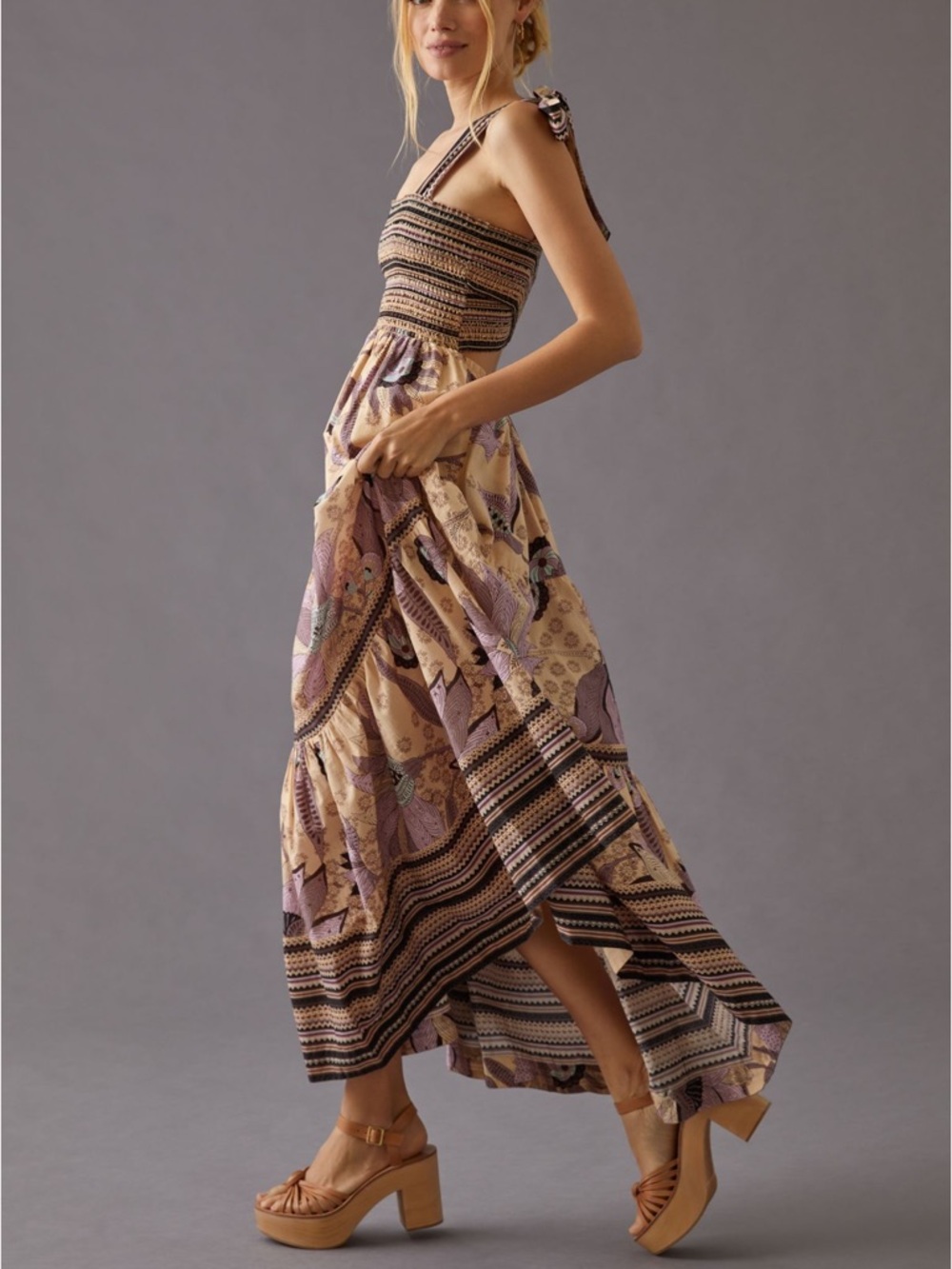 Omica Smocked Maxi Dress